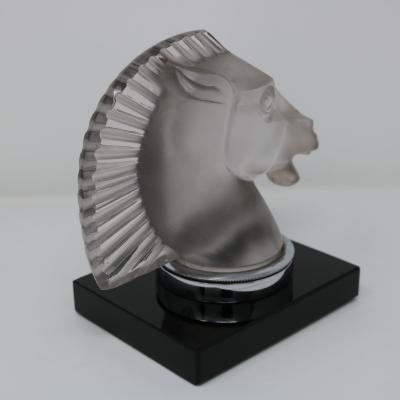 Rene Lalique Glass Longchamp B Horse Head Mascot