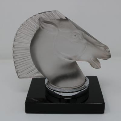 Rene Lalique Glass Longchamp B Horse Head Mascot