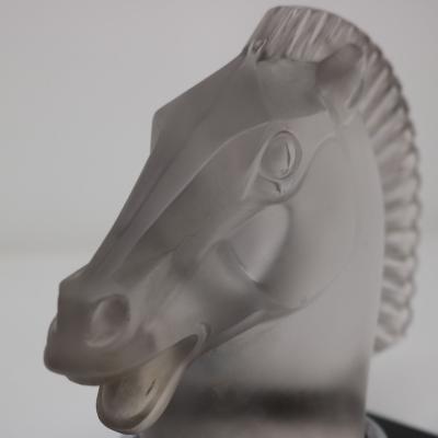 Rene Lalique Glass Longchamp B Horse Head Mascot