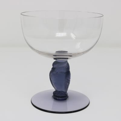 Rene Lalique Glass Rapace Champagne Glass