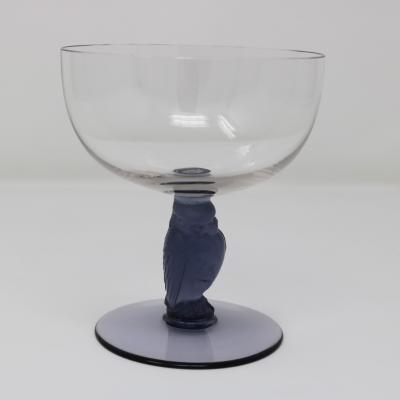 Rene Lalique Glass Rapace Champagne Glass