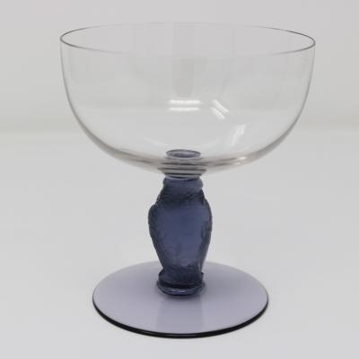 Rene Lalique Glass Rapace Champagne Glass