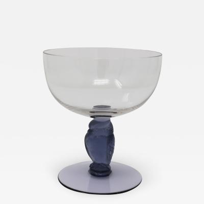 Rene Lalique Glass Rapace Champagne Glass