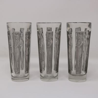 Rene Lalique Glass Shot Glasses Set of 6 Boxed