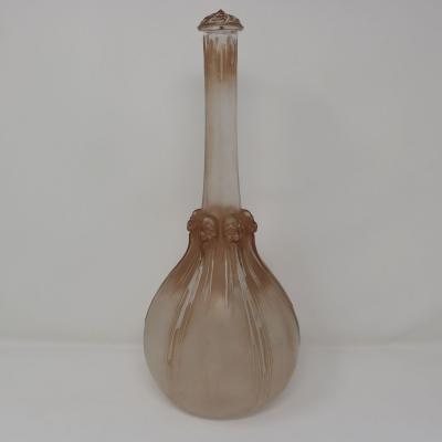 Rene Lalique Glass Six Tetes Decanter