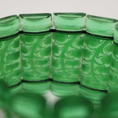 Rene Lalique Green Glass Muguet Haut Bracelet