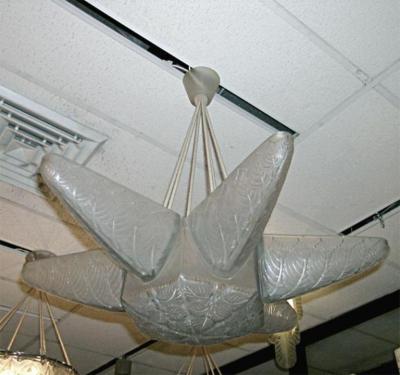 Rene Lalique Noisetier Art Deco Chandelier by Rene Lalique