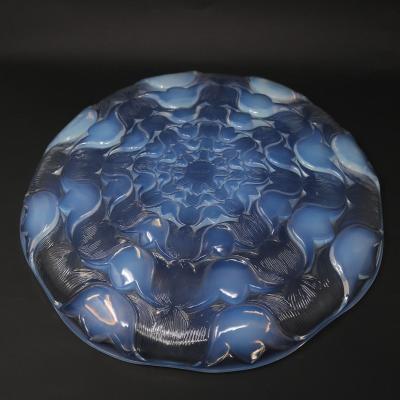 Rene Lalique Opalescent Glass Campanules Plate