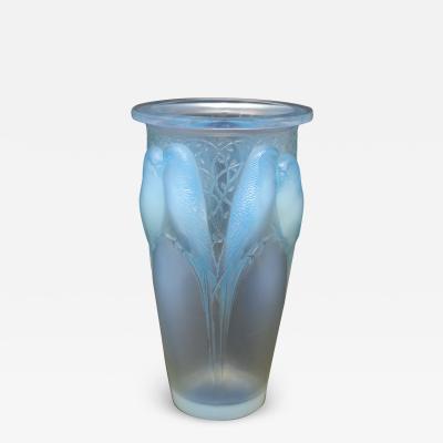 Rene Lalique Opalescent Glass Ceylan Vase