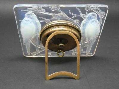 Rene Lalique Opalescent Glass Inseparables Clock