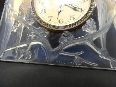 Rene Lalique Opalescent Glass Inseparables Clock
