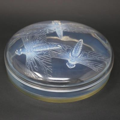 Rene Lalique Opalescent Glass Libellules Box