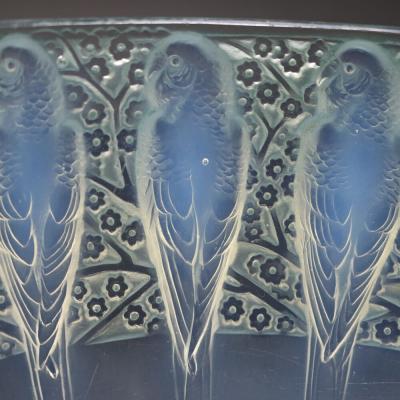 Rene Lalique Opalescent Glass Perruches Bowl