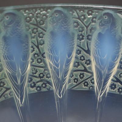Rene Lalique Opalescent Glass Perruches Bowl