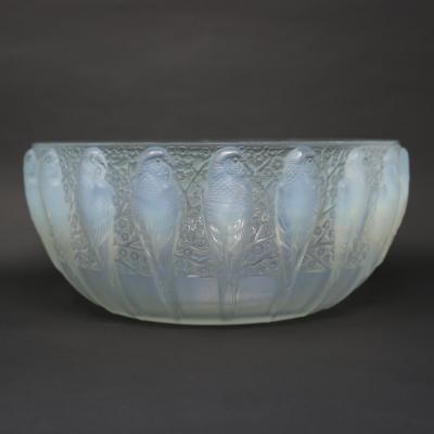 Rene Lalique Opalescent Glass Perruches Bowl