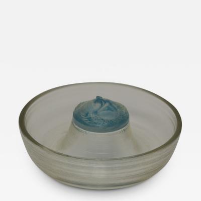 Rene Lalique Opalescent Glass Serpent Round Ashtray