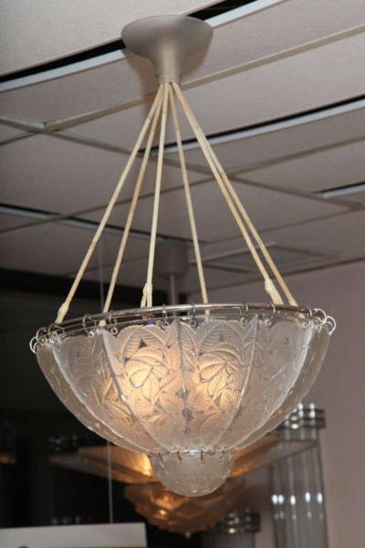 Rene Lalique R Lalique Chandelier Feuilles de Charmes 