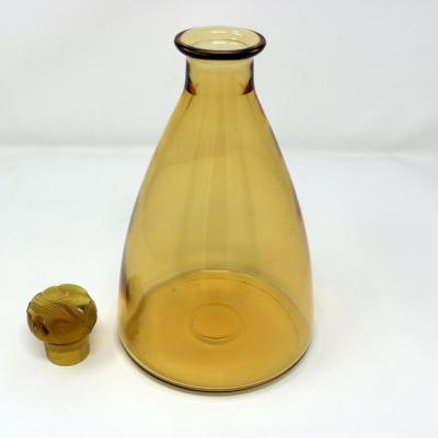 Rene Lalique Yellow Amber Glass Marienthal Decanter