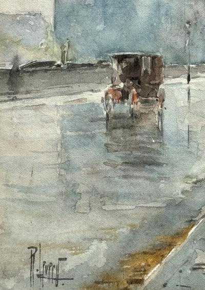 Rene Levert Notre Dame Paris in the Rain 