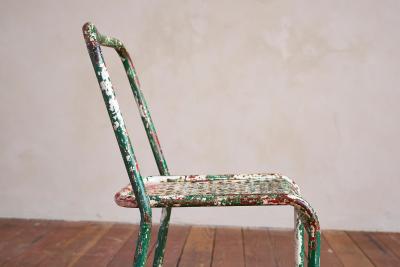 Rene Malaval Rene Malaval Perforated Chairs set of 6