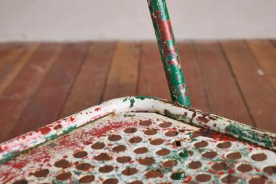 Rene Malaval Rene Malaval Perforated Chairs set of 6