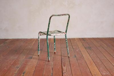 Rene Malaval Rene Malaval Perforated Chairs set of 6
