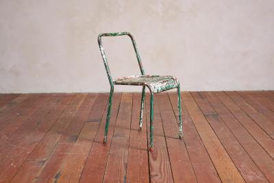 Rene Malaval Rene Malaval Perforated Chairs set of 6