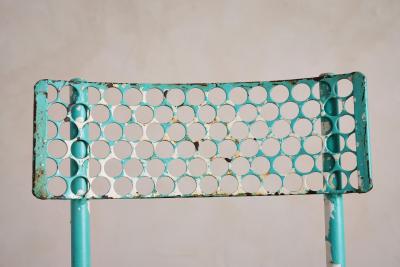 Rene Malaval Turquoise Rene Malaval Bistro Chairs set of 6