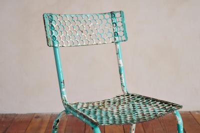Rene Malaval Turquoise Rene Malaval Bistro Chairs set of 6