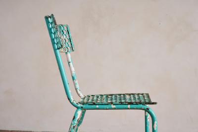 Rene Malaval Turquoise Rene Malaval Bistro Chairs set of 6