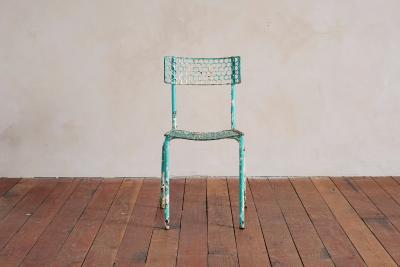 Rene Malaval Turquoise Rene Malaval Bistro Chairs set of 6