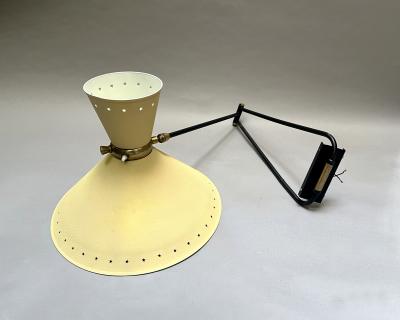 Rene Mathieu Large folding wall light Ren Mathieu Ed Maison Lunel Paris France circa 1950