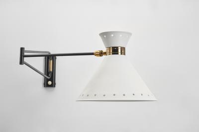 Rene Mathieu Ren Mathieu Diabolo Wall Lamp for Lunel France 1950s