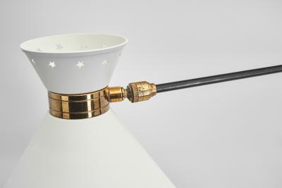 Rene Mathieu Ren Mathieu Diabolo Wall Lamp for Lunel France 1950s