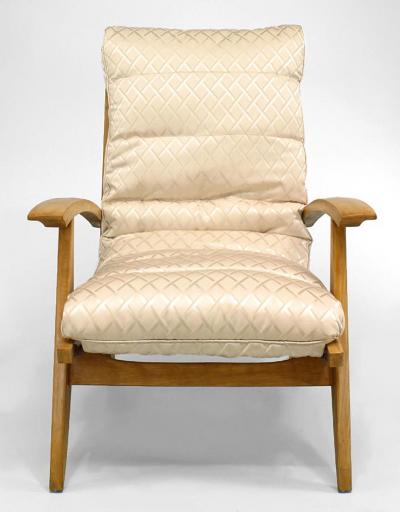Rene Melin French 1950s Beechwood 3 Piece Salon Set