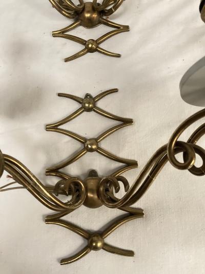 Rene Prou 1940s Bronze sconces by Ren Prou