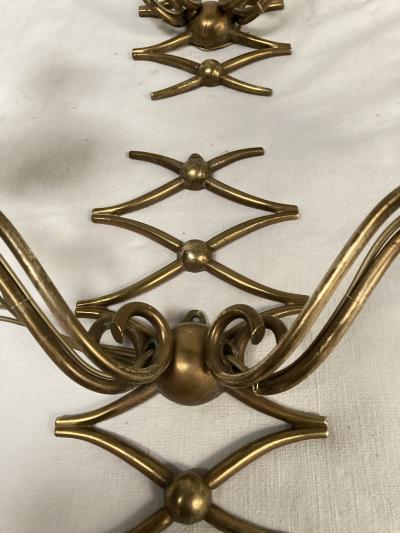 Rene Prou 1940s Bronze sconces by Ren Prou