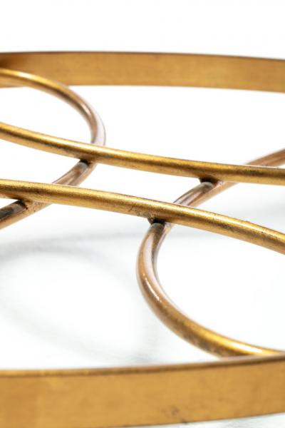 Rene Prou French 1940s Ren Prou Style Gilt Iron Coffee Table