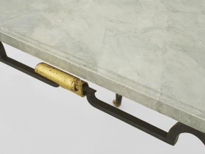 Rene Prou French 1940s Square Iron Game Table