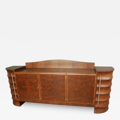 Rene Prou French Art Deco Sideboard by Rene Prou