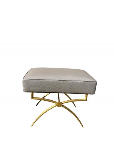 Rene Prou Pair of 1940s wrought iron stools by Ren Prou