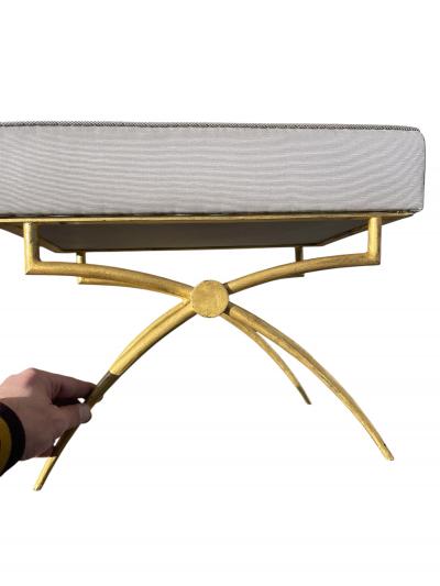 Rene Prou Pair of 1940s wrought iron stools by Ren Prou