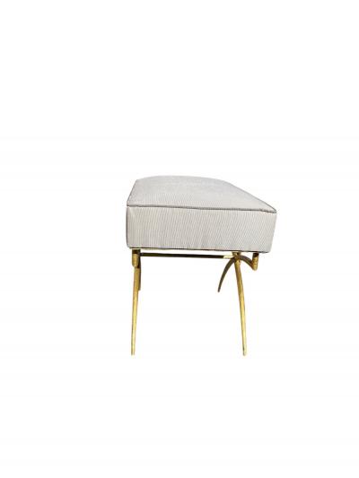 Rene Prou Pair of 1940s wrought iron stools by Ren Prou