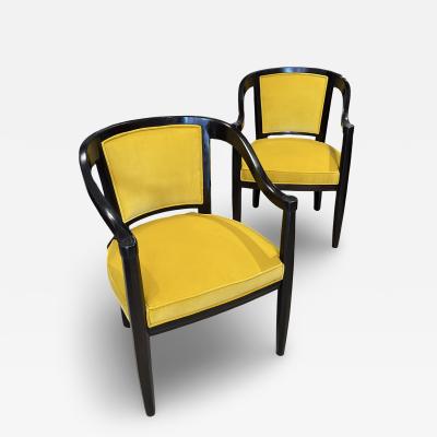 Rene Prou Pair of Art Deco arnchairs