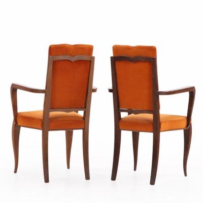 Rene Prou Pair of Art Deco period armchairs