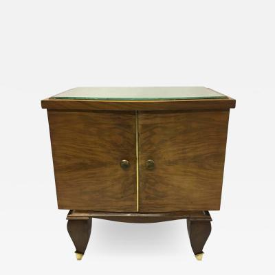 Rene Prou Pair of Mid Century Modern Neoclassical Side Tables Nightstands Rene Prou