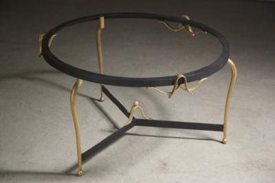 Rene Prou Ren Prou Gilt Iron Coffee Table