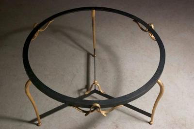 Rene Prou Ren Prou Gilt Iron Coffee Table