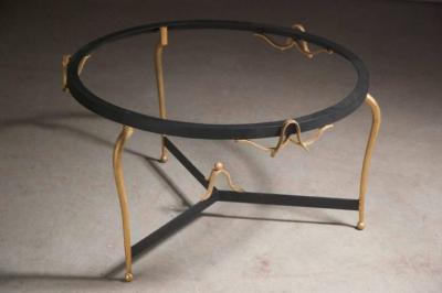 Rene Prou Ren Prou Gilt Iron Coffee Table