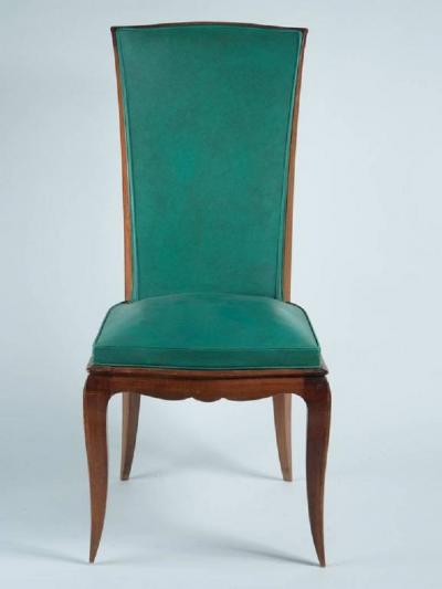 Rene Prou Ren Prou Set of Six Dining Chairs in Beech